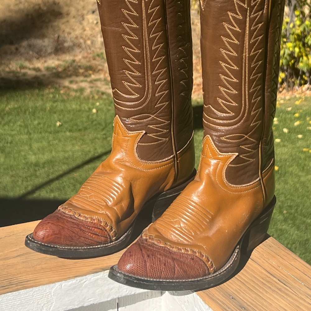 80’s Tony Lama Gold Label Teju Toe 3.5C